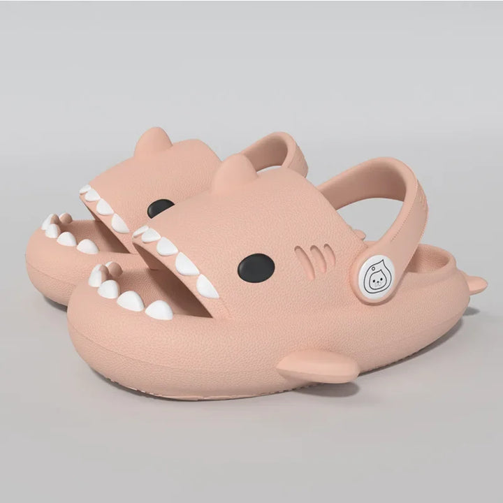 Three-dimensional Children's Shark Hole  Shoes Summer Home Baby Non Slip Platform Sandals Cute Cartoon Soft Sole Kids Slippe