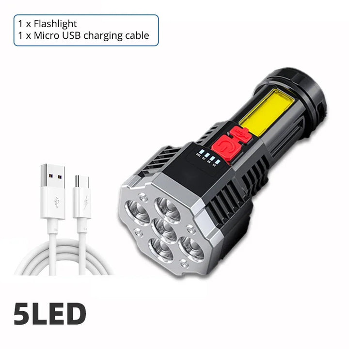 High Power Rechargeable LED Camping Flashlight