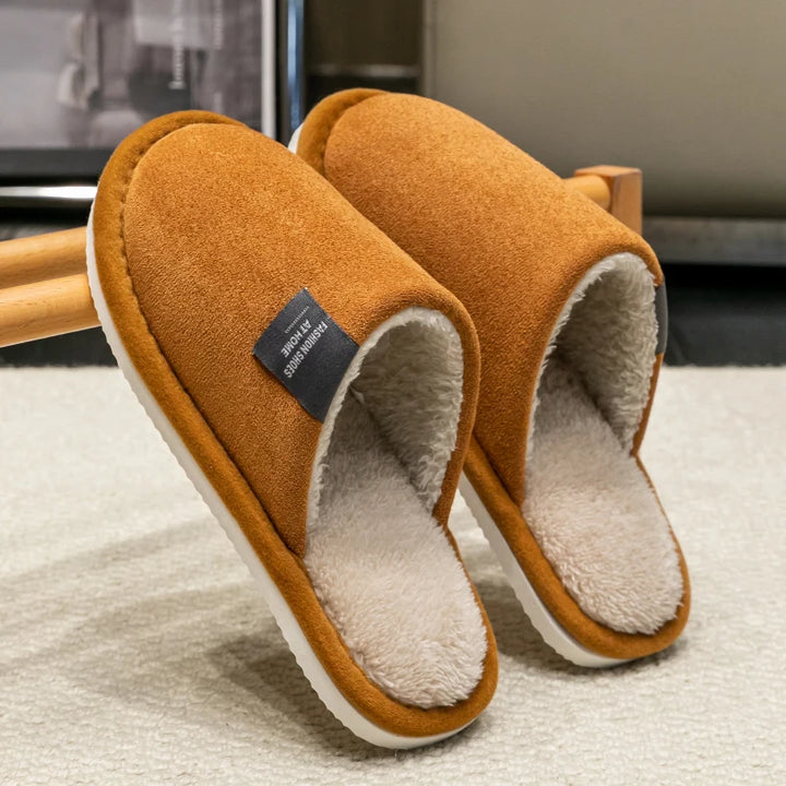 New Trend Winter Couple Indoor Non-slip For Men Women Flip Flops Warm Slippers Home Slides Casual bedroom Soft Comfort Shoes