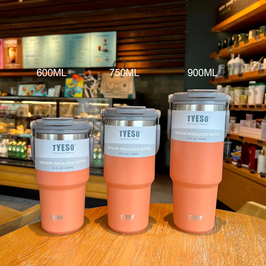 Tyeso Coffee Cup Stainless Steel Thermos Bottle Double-layer Insulation Cold And Hot Travel Mug Vacuum Flask Car Water Bottle