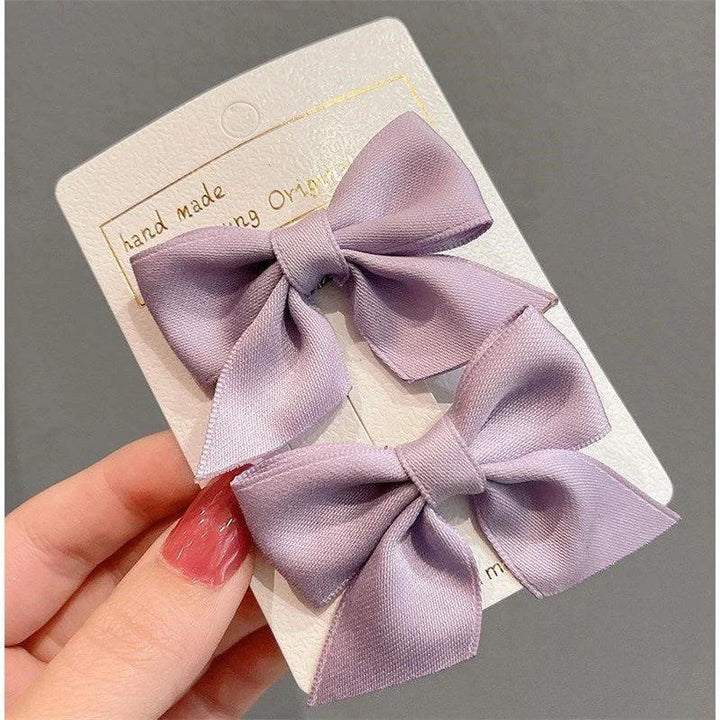 Bow Hair Clip Set – Elegant Flower Design