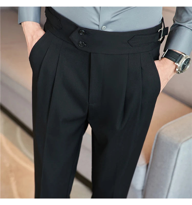 Men's Suit Pants – High-Quality Slim Fit, Solid Color