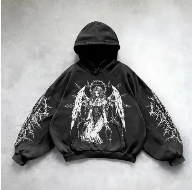 Metro Edge Y2K Hoodie Art Sweatshirt
