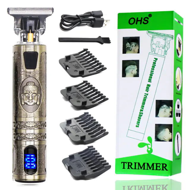 T9 USB Electric Hair Clipper: Rechargeable Trimmer for Men