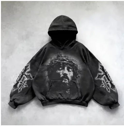Metro Edge Y2K Hoodie Art Sweatshirt