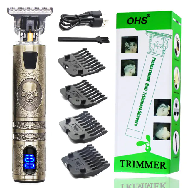 T9 USB Electric Hair Clipper: Rechargeable Trimmer for Men