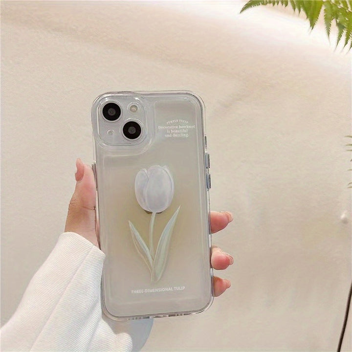 2pc Suitable For Apple Drop Resistant Rose Phone Case