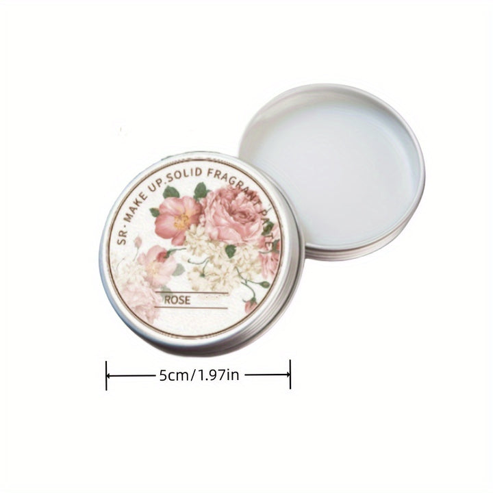 Portable Solid Perfume, Rose, Peony, Lotus, Lavender, Cherry Blossom, Fresh Floral Solid Balm