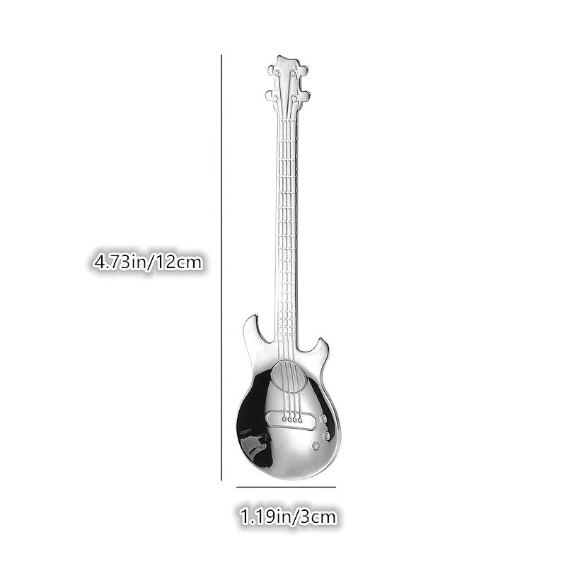 Creative Guitar Spoon – Stainless Steel for Coffee & Desserts