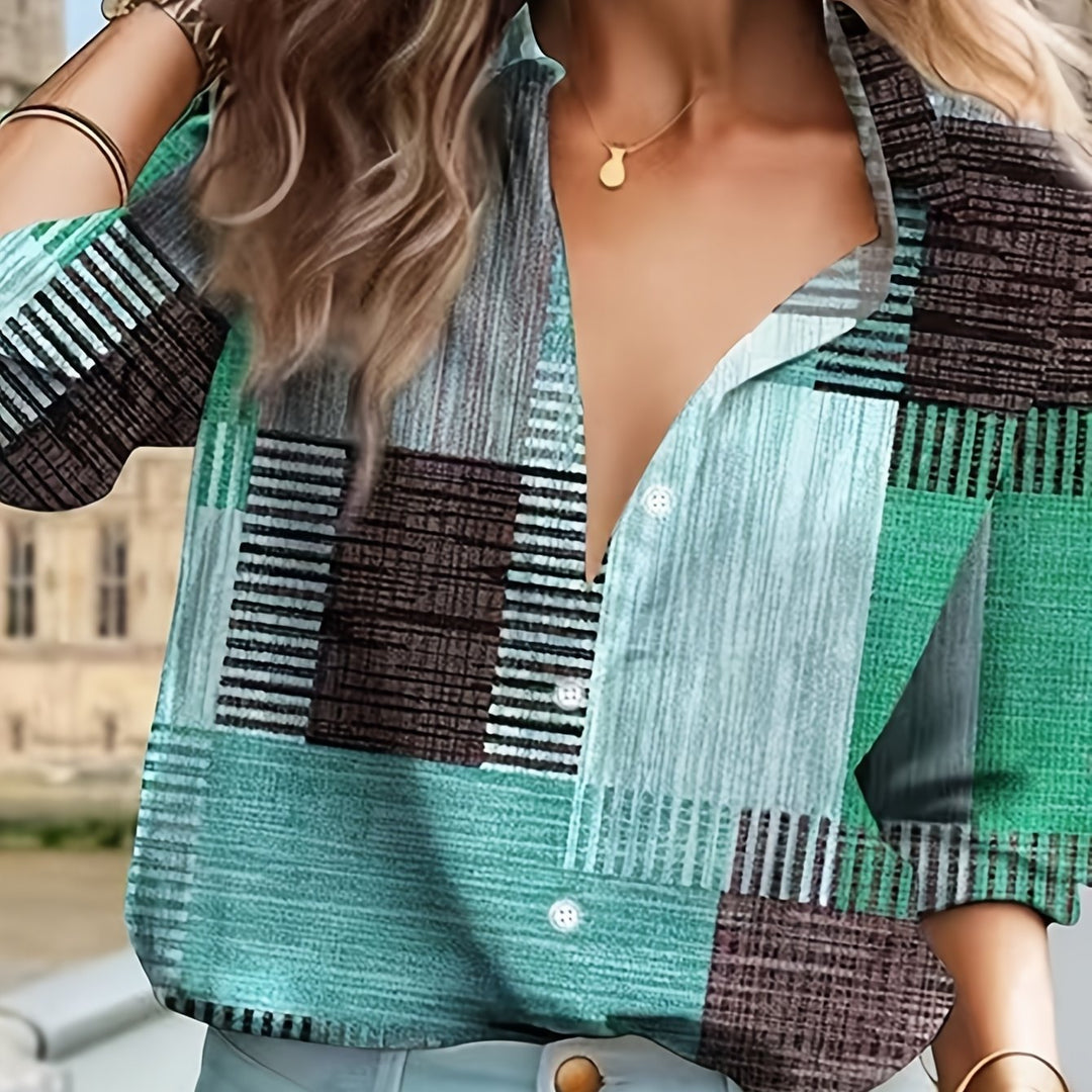 Elegant Patchwork Blouse