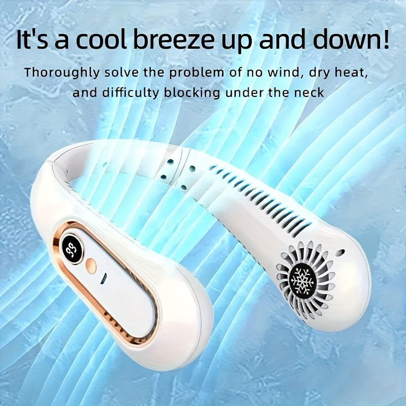 Portable Neck Fan – USB Rechargeable, Super Cooling