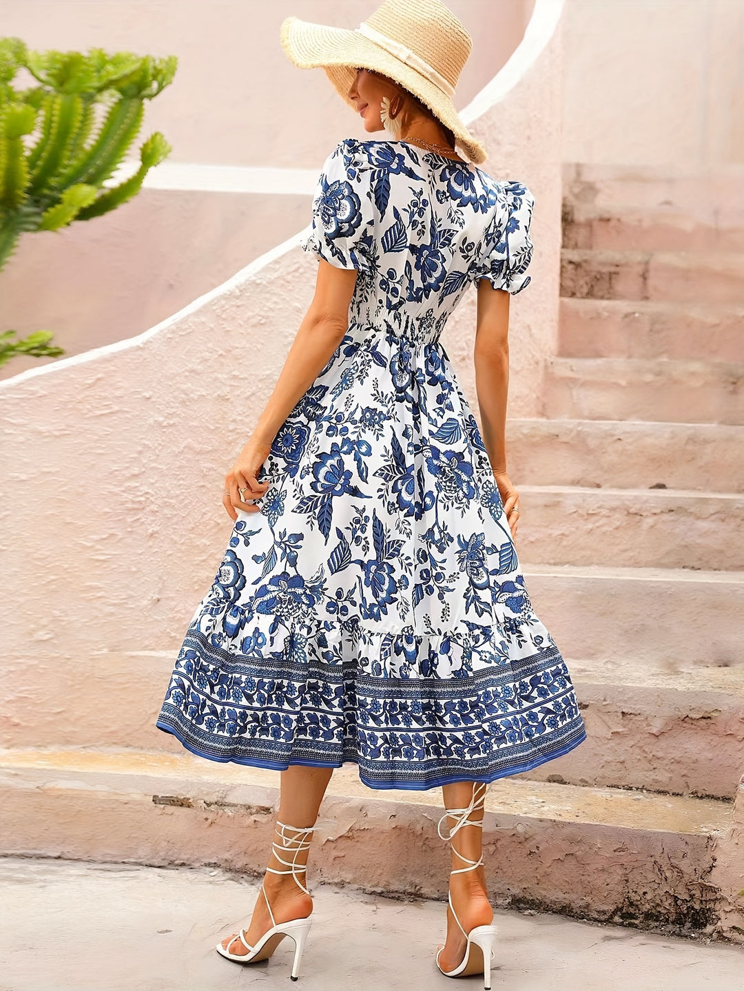 Floral A-Line Dress – Elegant Spring & Summer Wear