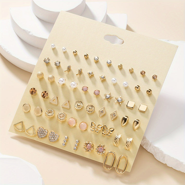 Butterfly Geometric Earrings Set