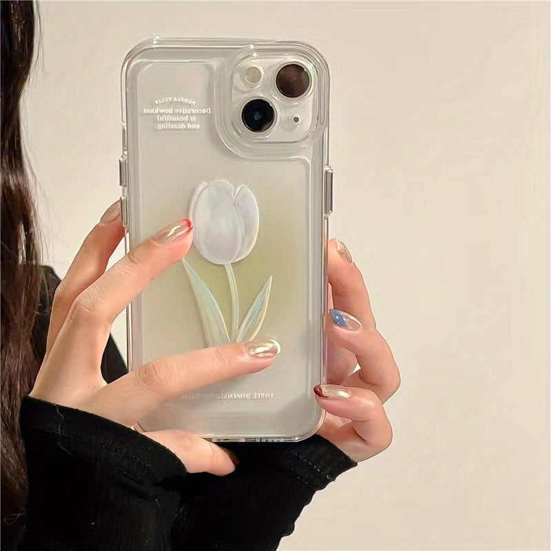 2pc Suitable For Apple Drop Resistant Rose Phone Case