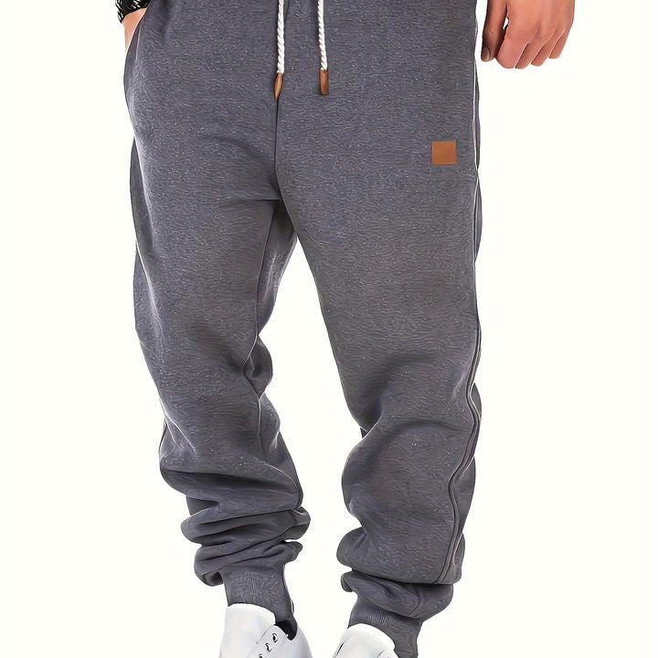 Men's Winter Fall Drawstring Sweatpants, Casual Joggers With Pockets For Running Jogging