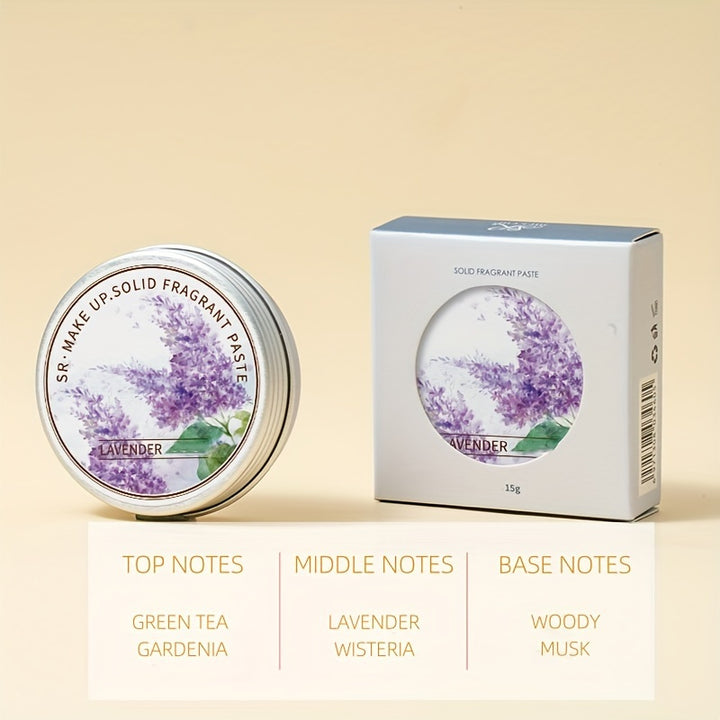 Portable Solid Perfume, Rose, Peony, Lotus, Lavender, Cherry Blossom, Fresh Floral Solid Balm