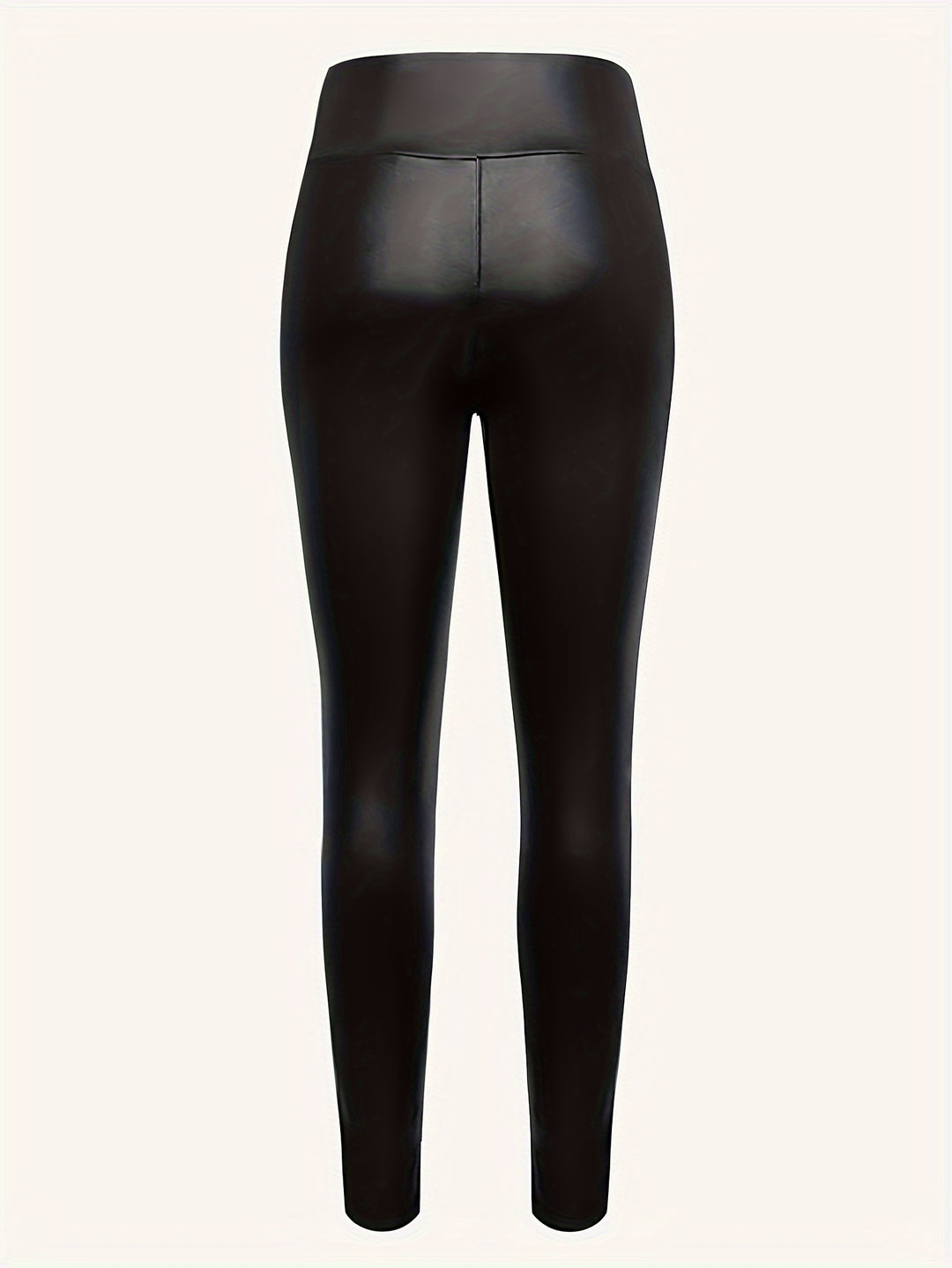 Faux Leather Skinny Pants, Stylish High Waist Tight Fit Pants For Party & Club, Women's Clothing