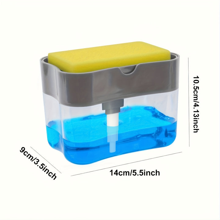 Modern Dish Soap Dispenser – ABS Plastic with Sponge Holder