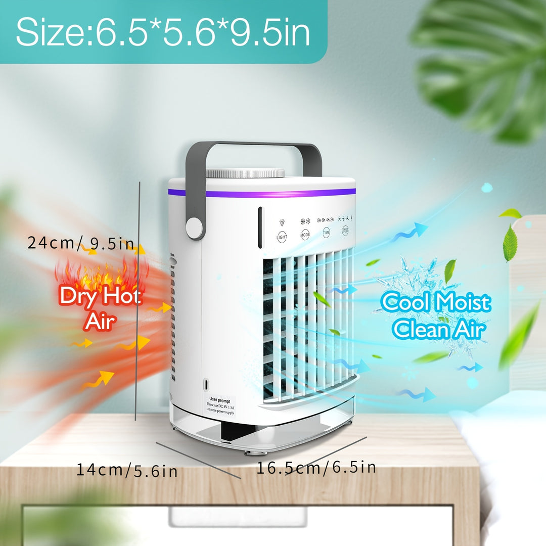 Mini Portable Air Conditioner – 4-Speed Fan & Humidifier