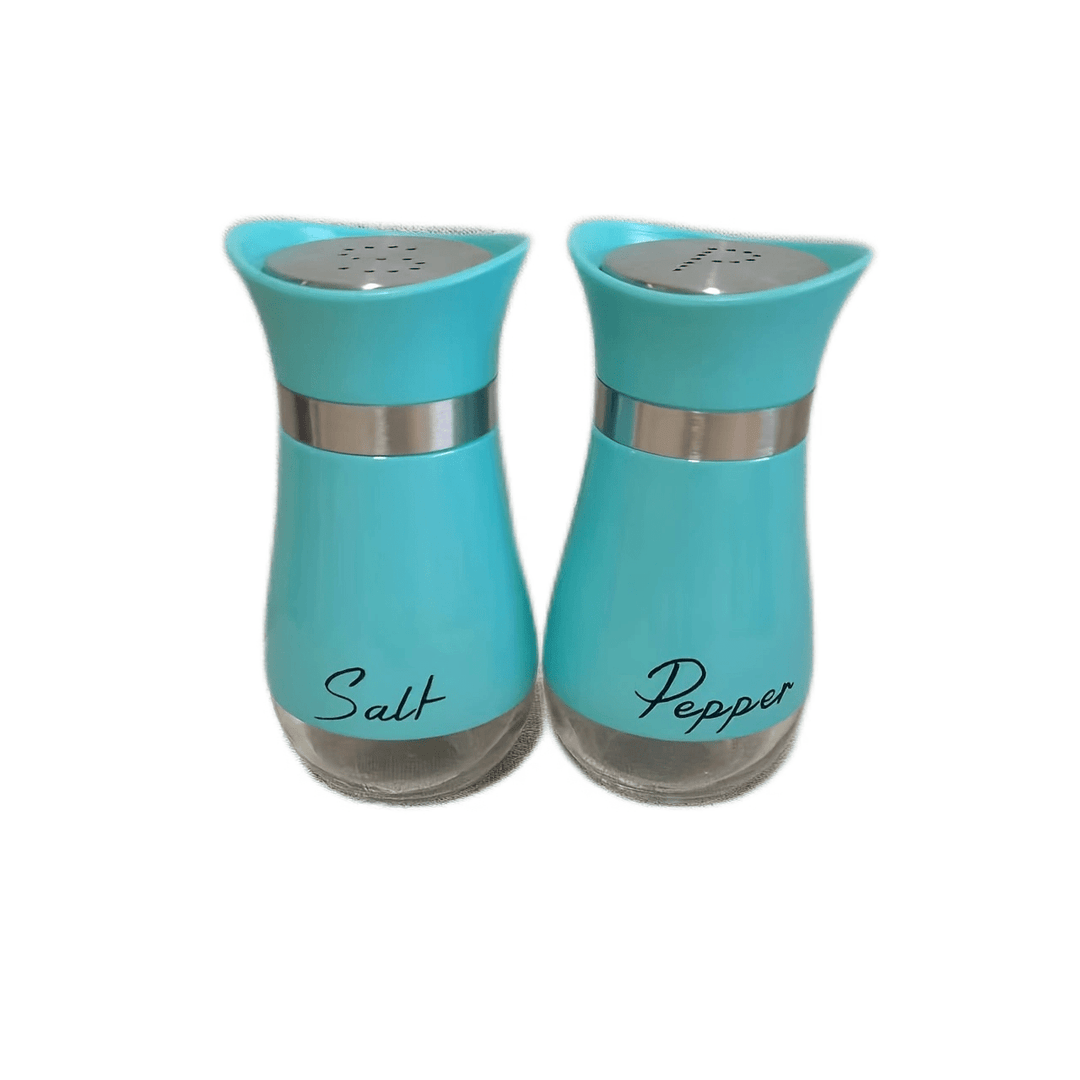 Glass Salt & Pepper Shakers - Stainless Steel Lid, 4 oz