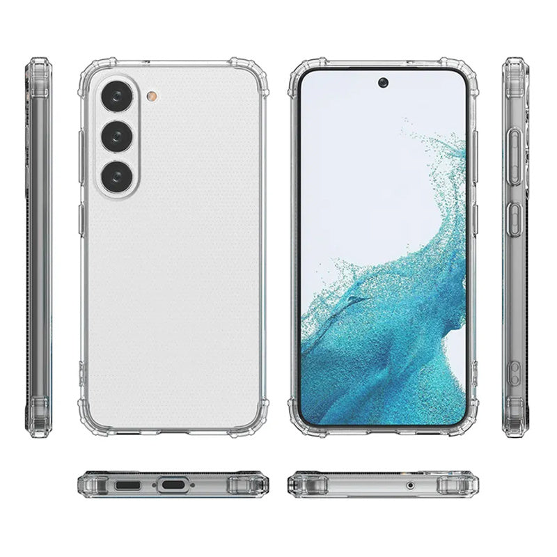 Protect Your Samsung Galaxy with our Transparent Shockproof Phone Case - Perfect Fit for S8/S9/S10/S10 PLUS/S23/S22/S21/S20 FE 5G, Thick Cover, Tempered with Halo, Fits Stand, Protects Privacy - Great Quality Guaranteed!