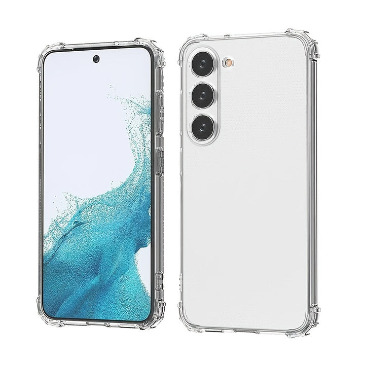 Protect Your Samsung Galaxy with our Transparent Shockproof Phone Case - Perfect Fit for S8/S9/S10/S10 PLUS/S23/S22/S21/S20 FE 5G, Thick Cover, Tempered with Halo, Fits Stand, Protects Privacy - Great Quality Guaranteed!