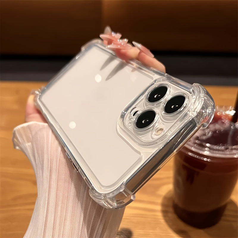 Luxury Original Shockproof Transparent Case For iPhone 15 14 13 12 11 15 Pro Max X Xs Max XR 7 8 14 15 Plus Bumper Cases Clear Back Cover