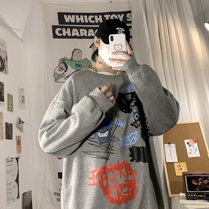 Urban Men's Oversized Autumn Sweatshirt