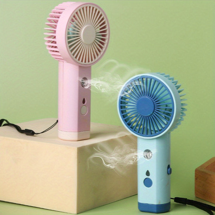 Portable Air Conditioner, MiNi USB Evaporative Air Conditioner Fan, Cordless Rechargeable Personal Fan, Cooling Air Humidification Spray Fan Silent Water Cooling Fan