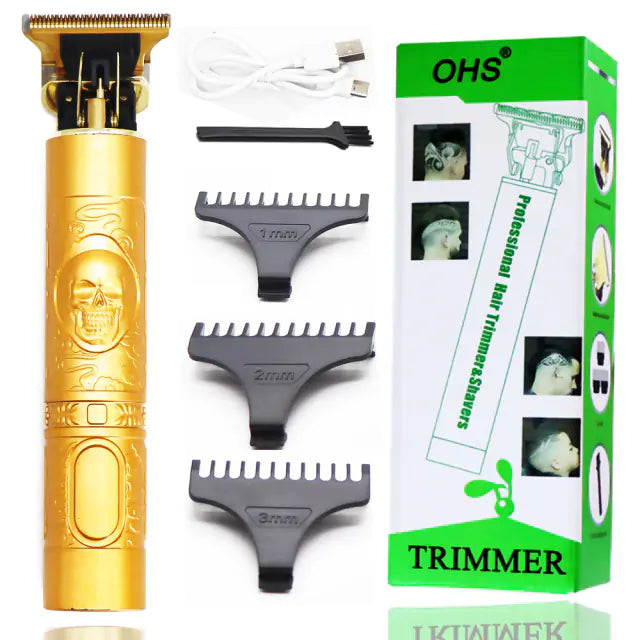 T9 USB Electric Hair Clipper: Rechargeable Trimmer for Men