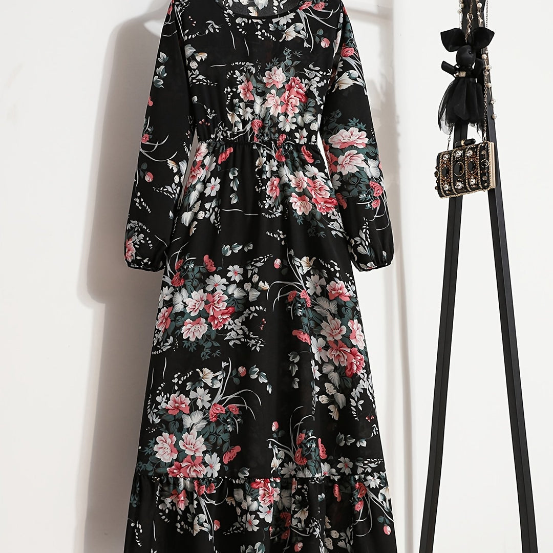 Elegant Floral A-Line Dress