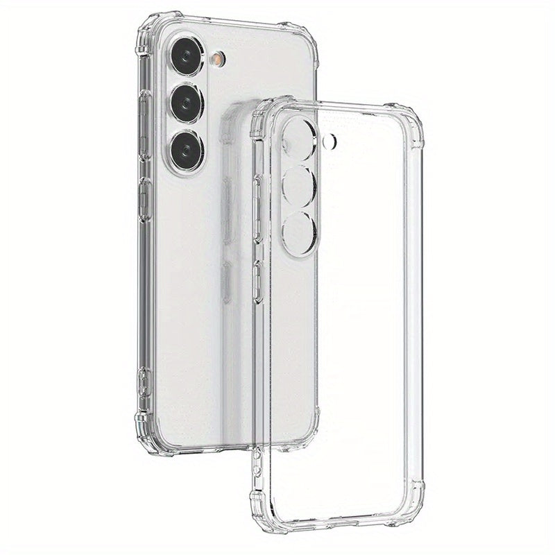 Protect Your Samsung Galaxy with our Transparent Shockproof Phone Case - Perfect Fit for S8/S9/S10/S10 PLUS/S23/S22/S21/S20 FE 5G, Thick Cover, Tempered with Halo, Fits Stand, Protects Privacy - Great Quality Guaranteed!