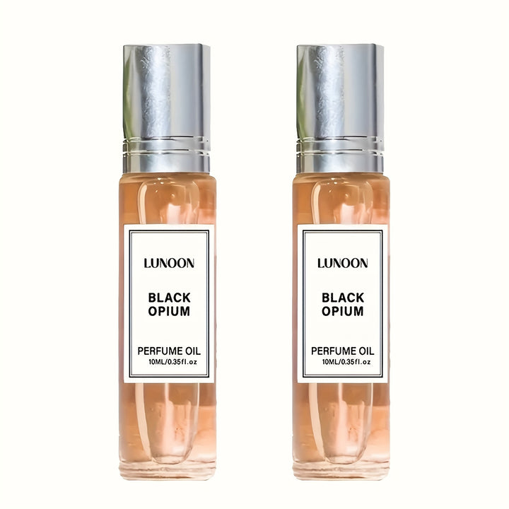 LUNOON Black Opium Perfume Oil: 10ml/0.35fl.oz. - Refreshing, Long-Lasting Oriental Wood Aroma - Suitable for Daily Gifts and Romantic Dates - Convenient to Carry in Your Bag