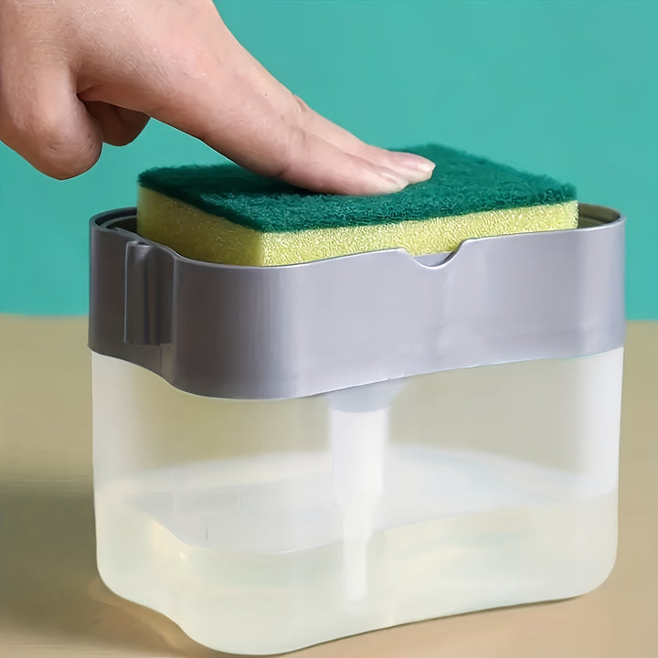 Modern Dish Soap Dispenser – ABS Plastic with Sponge Holder