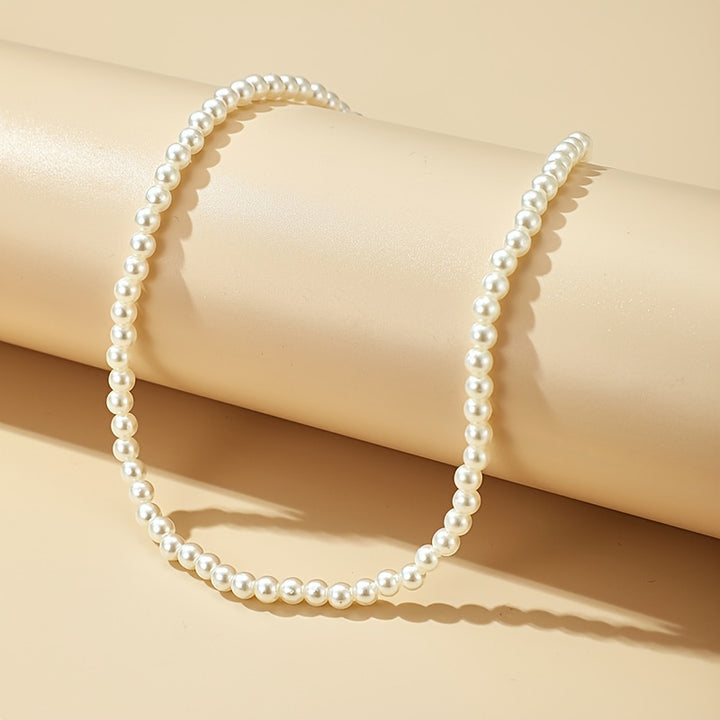 Korean Style Versatile Pearl Necklace Women's Single Layer Necklace Clavicle Chain