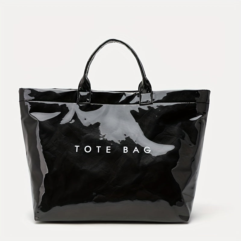 Transparent PVC & Kraft Paper Tote Bag