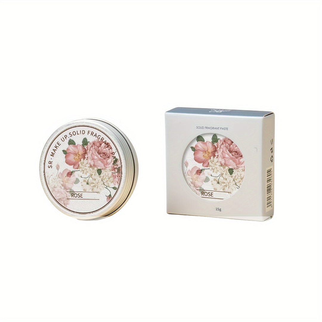 Portable Solid Perfume, Rose, Peony, Lotus, Lavender, Cherry Blossom, Fresh Floral Solid Balm