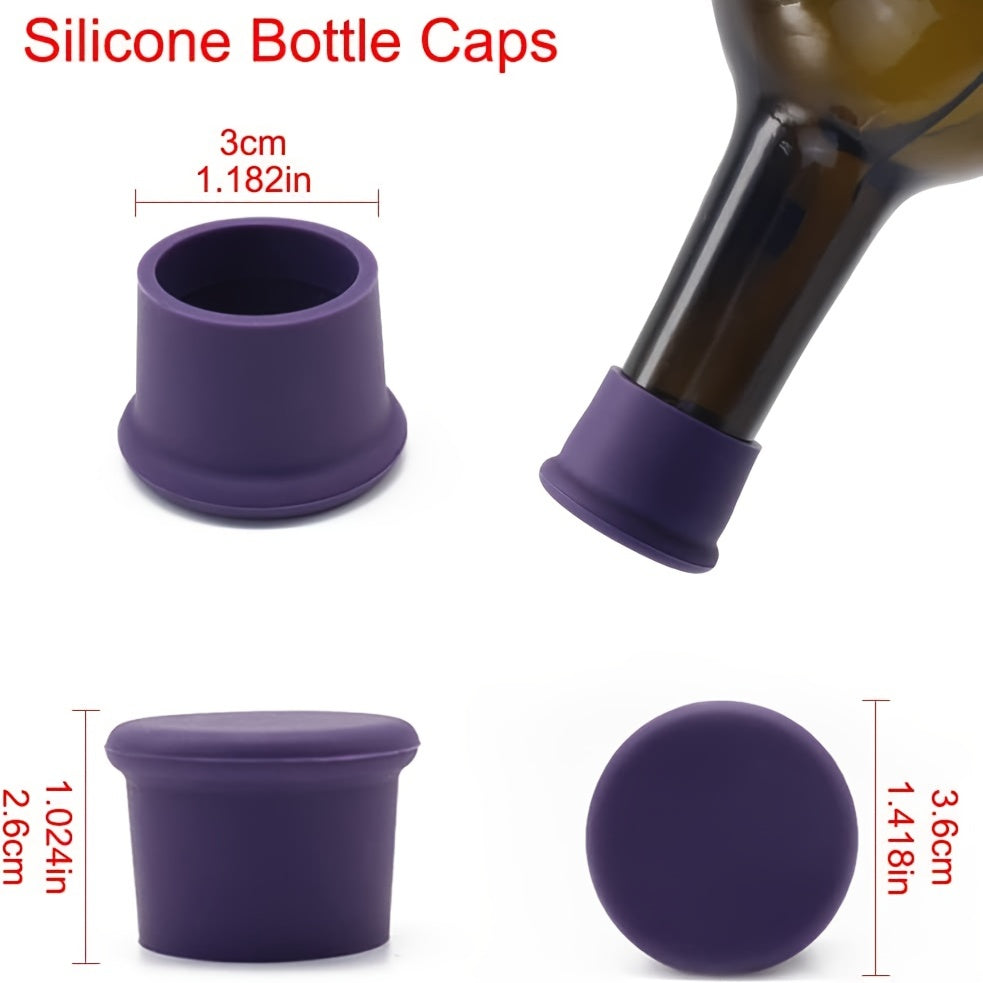 Reusable Silicone Wine Stoppers – Seal & Preserve Bottles