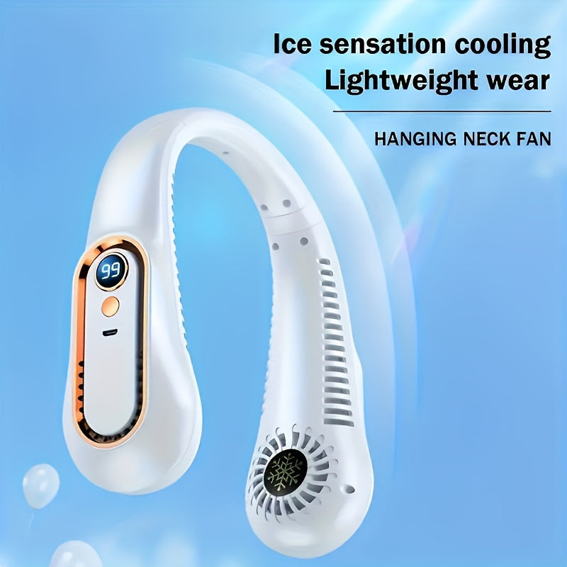 Portable Neck Fan – USB Rechargeable, Super Cooling