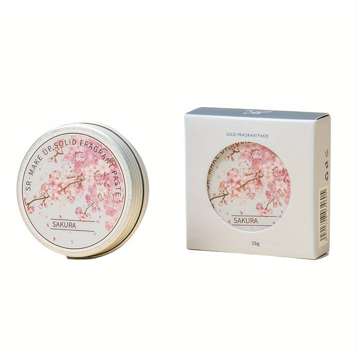 Portable Solid Perfume, Rose, Peony, Lotus, Lavender, Cherry Blossom, Fresh Floral Solid Balm