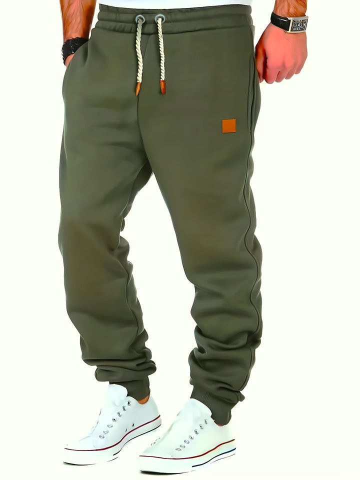 Men's Winter Fall Drawstring Sweatpants, Casual Joggers With Pockets For Running Jogging