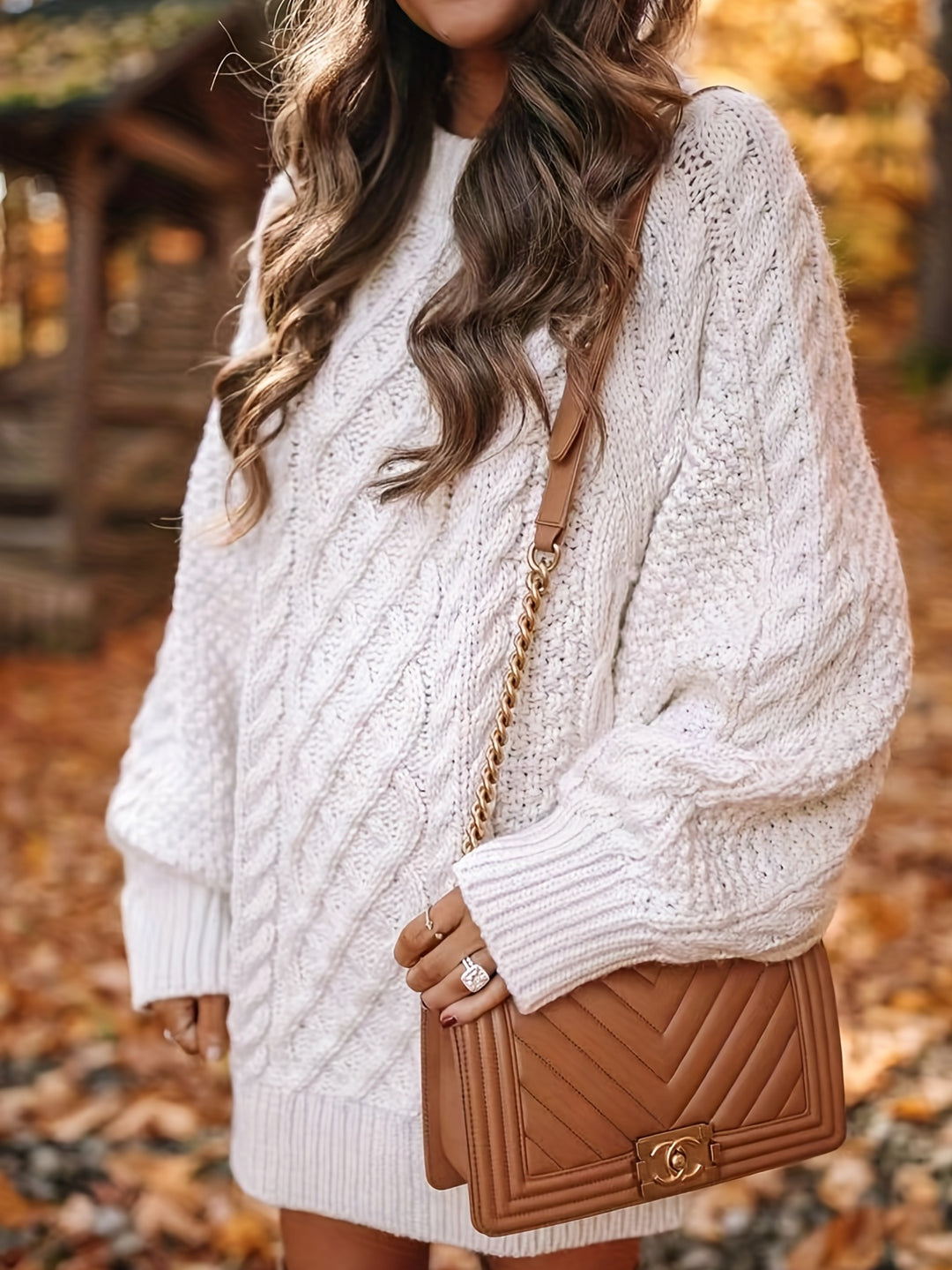 Cable Knit Sweater Dress