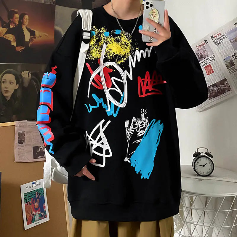 Urban Men's Oversized Autumn Sweatshirt