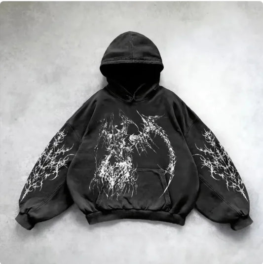 Metro Edge Y2K Hoodie Art Sweatshirt