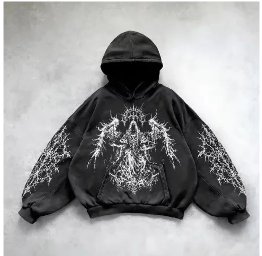 Metro Edge Y2K Hoodie Art Sweatshirt