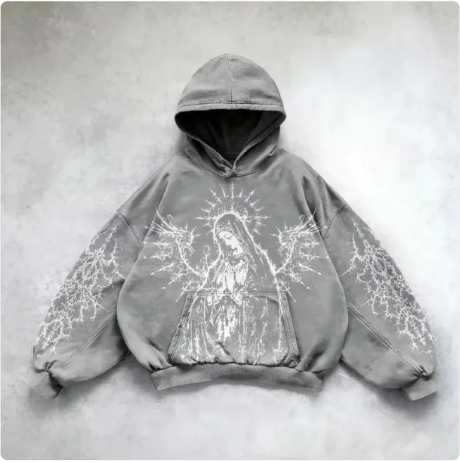 Metro Edge Y2K Hoodie Art Sweatshirt